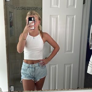 Brandy White Halter Top